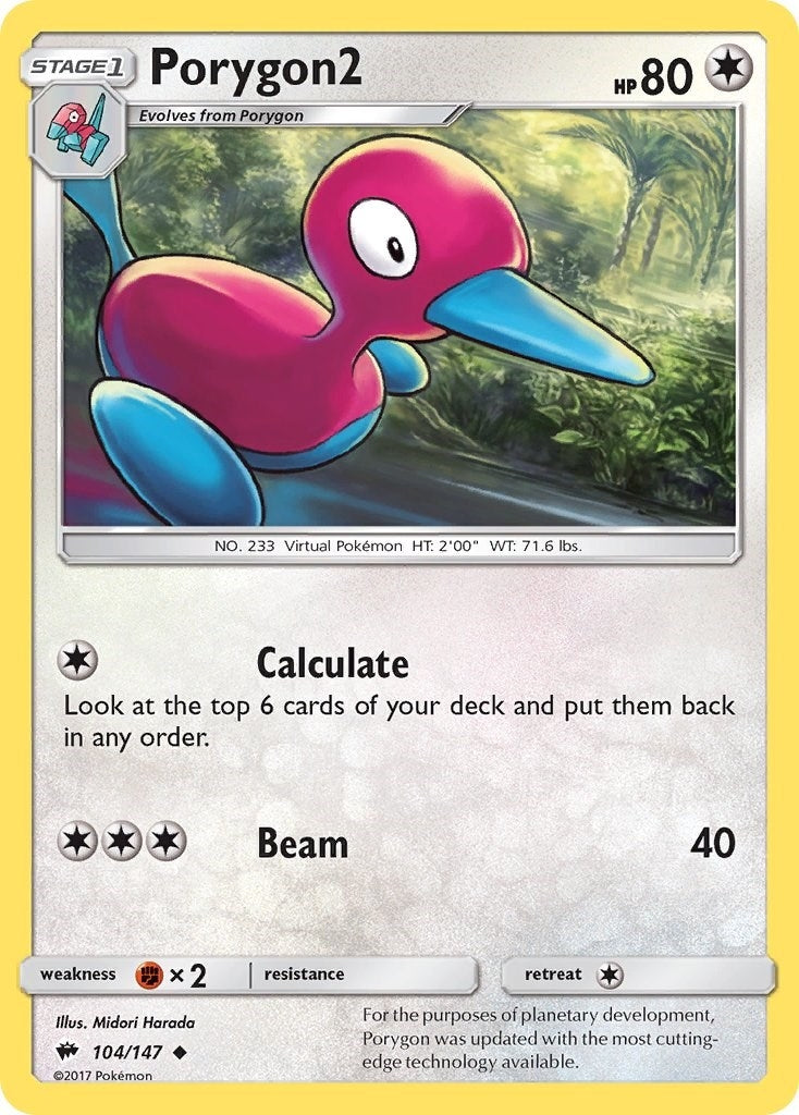 Image for Porygon2 (104/147) (SM03) - Pokemon