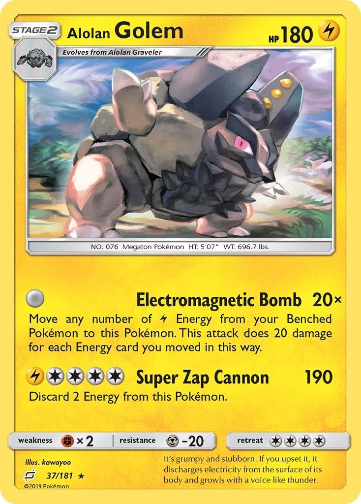Image for Alolan Golem (37/181) (SM9) - Pokemon
