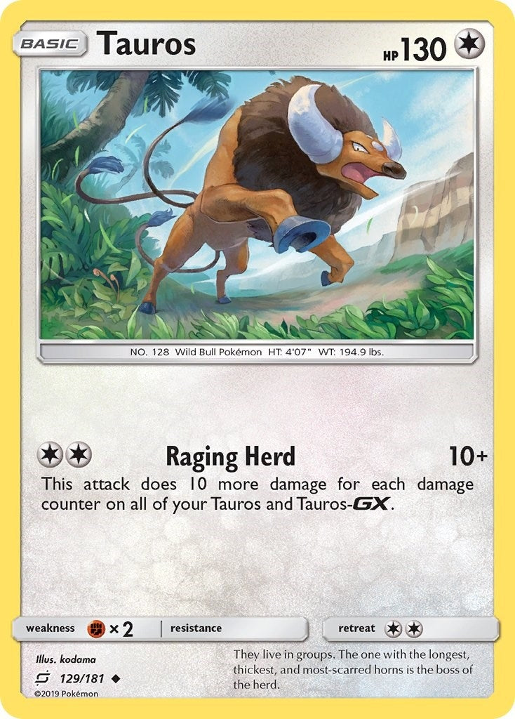Image for Tauros (129/181) (SM9) - Pokemon