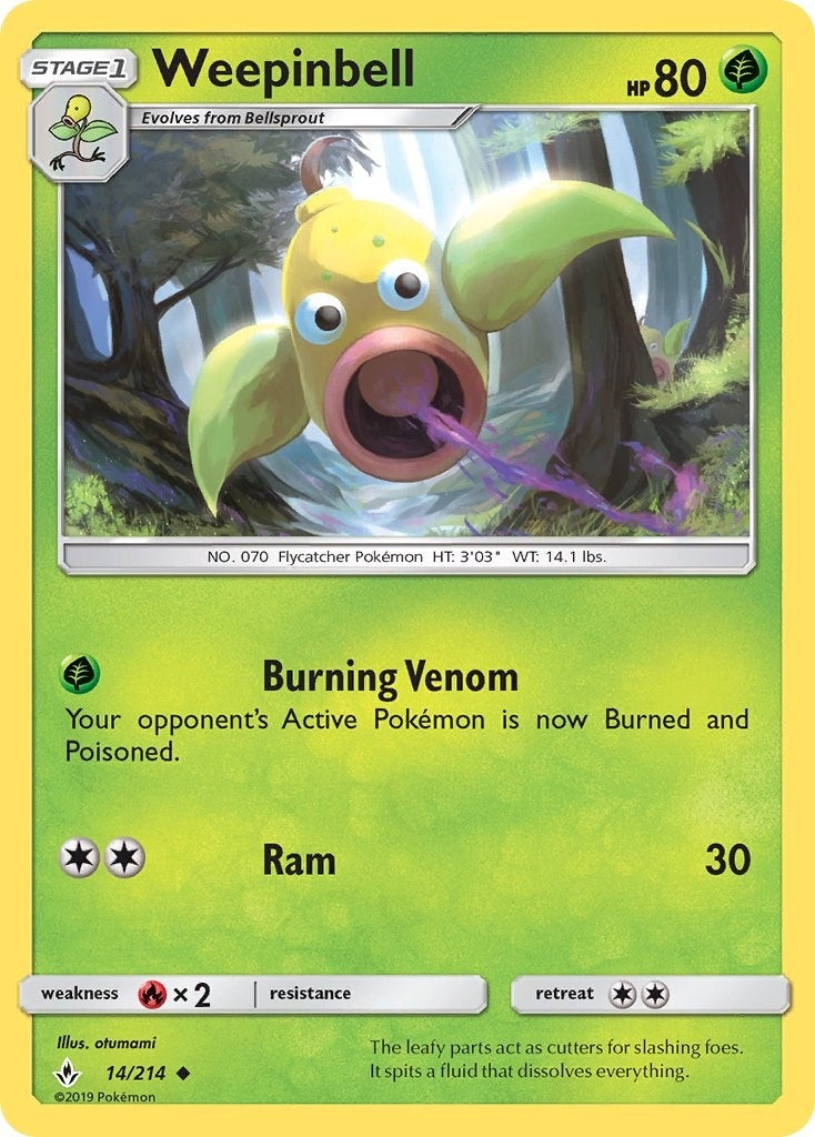 Image for Weepinbell (14/214) (SM10) - Pokemon