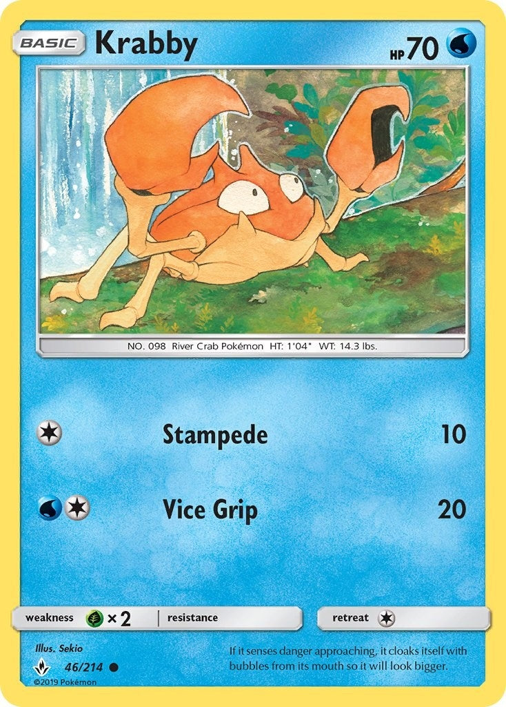 Image for Krabby (46/214) (SM10) - Pokemon