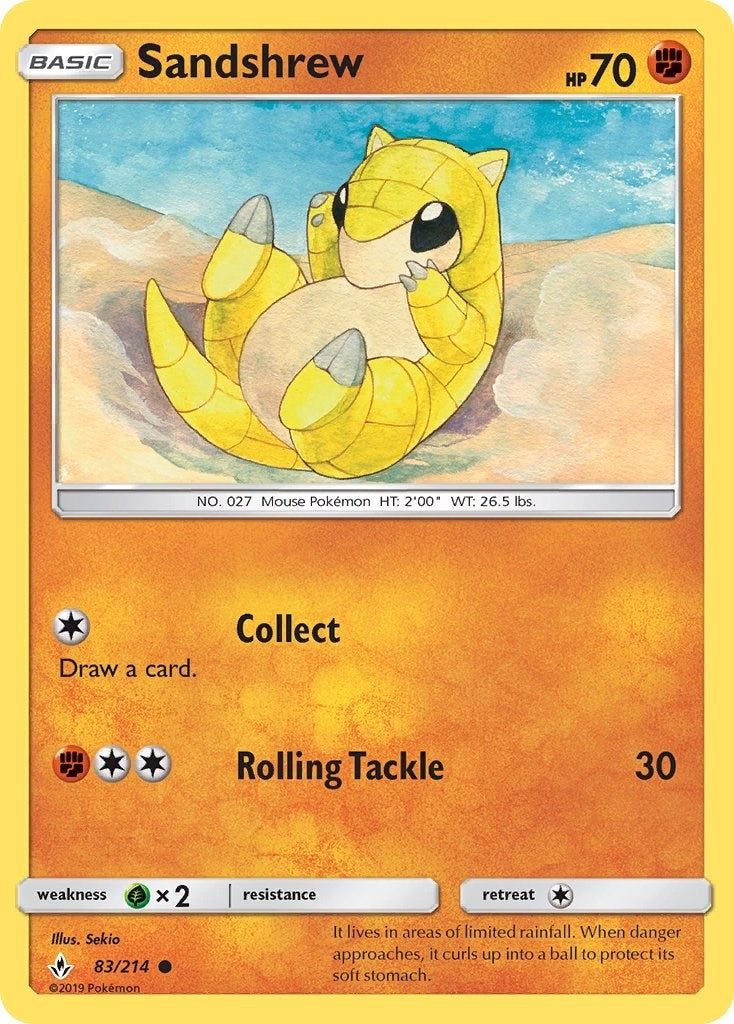 Image for Sandshrew (83/214) (SM10) - Pokemon