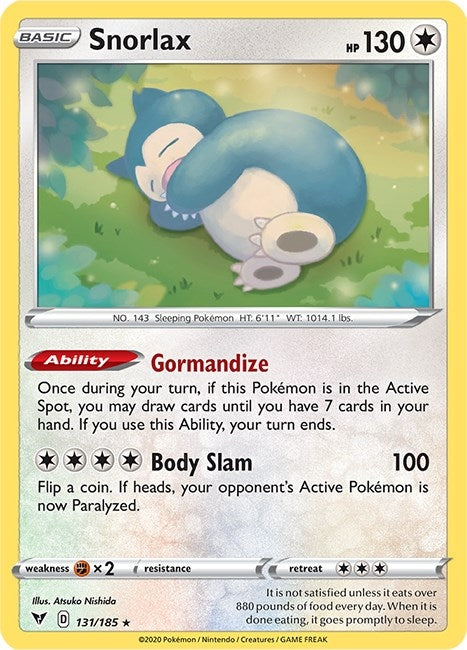Image for Snorlax (131/185) (SWSH04) - Pokemon