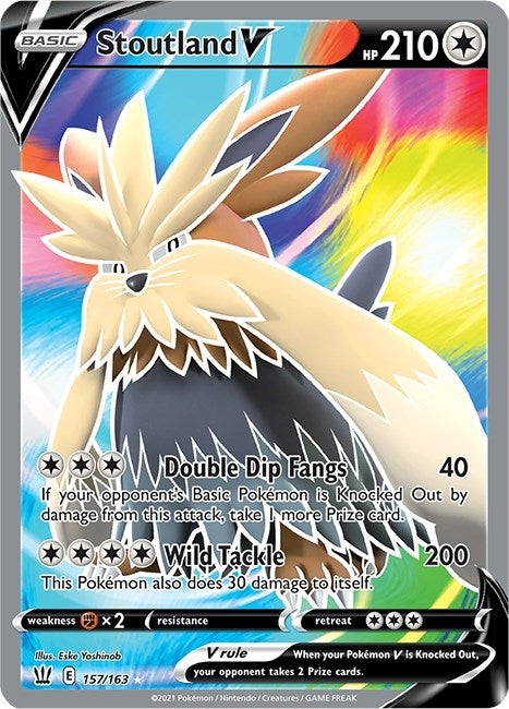 Image for Stoutland V (Full Art) (157/163) (SWSH05) - Pokemon