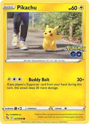 Image for Pikachu (27) (027/078) (PGO) - Pokemon