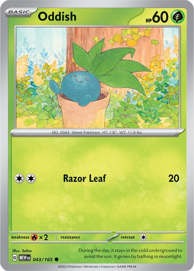 Image for Oddish (043/165) (MEW) - Pokemon