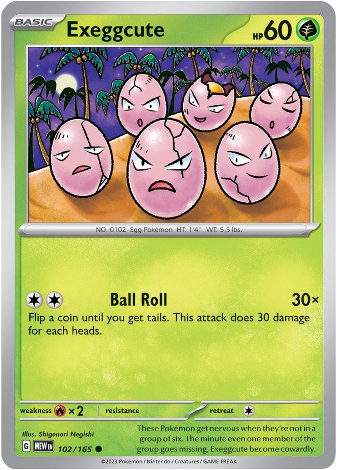 Image for Exeggcute (102/165) (MEW) - Pokemon