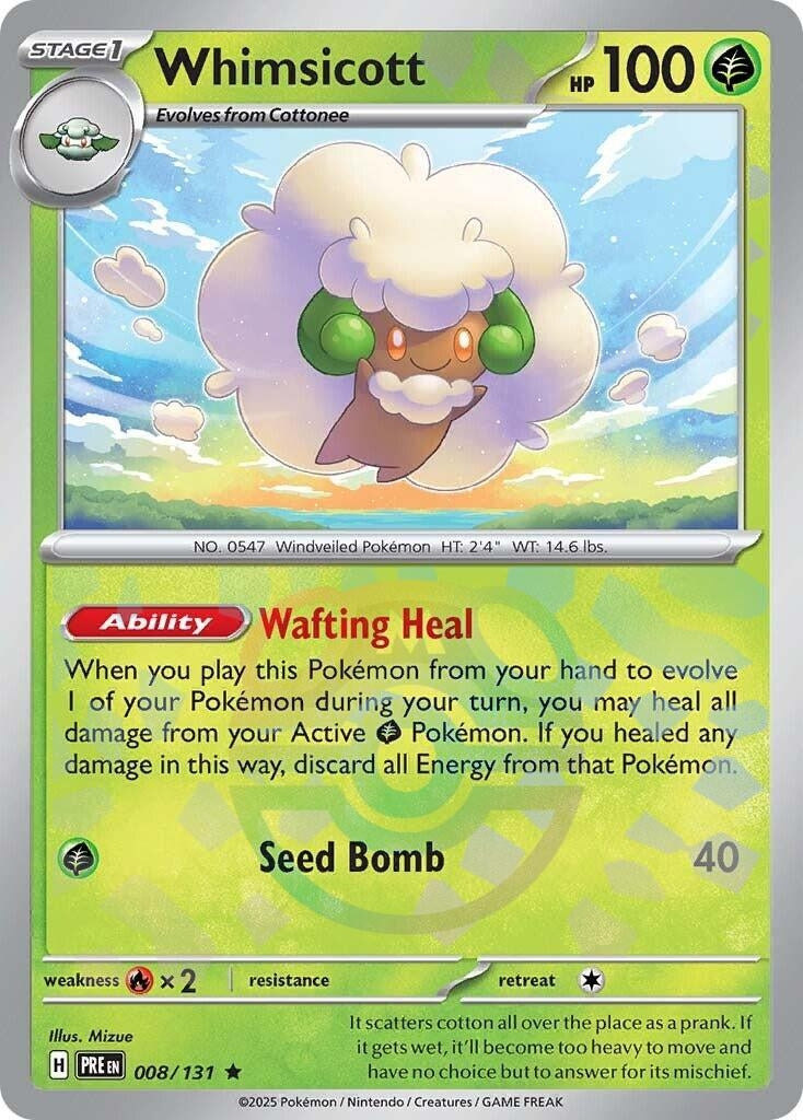 Image for Whimsicott (Master Ball Pattern) (008/131) (PRE) - Pokemon