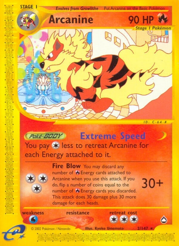 Image for Arcanine (002/147) (AQ) - Pokemon
