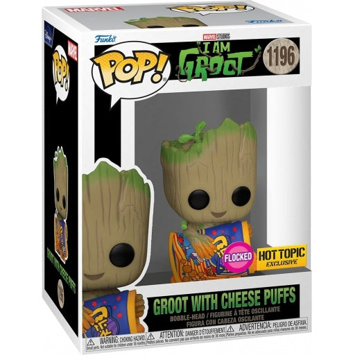 I am Groot Groot w/Cheese Puffs Flocked Hot Topic Exclusive