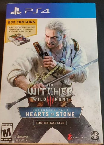 Witcher 3 Wild Hunt Hearts of Stone Expansion Pack (Only has Card Decks) PS4