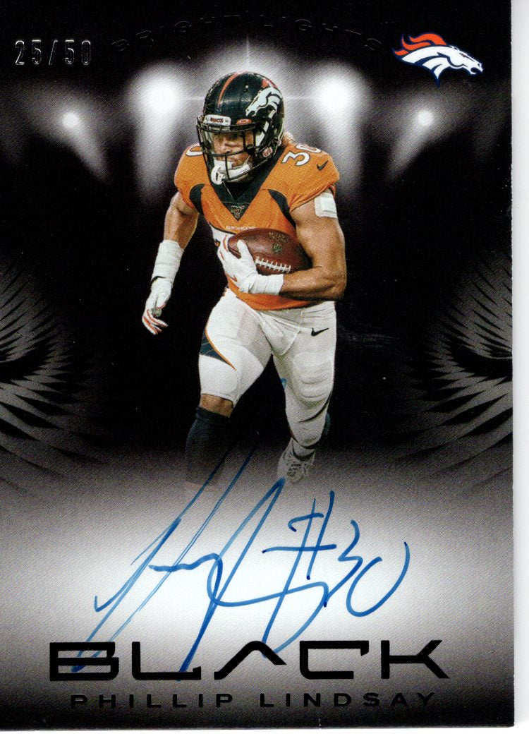 2020 Panini Black Phillip Lindsay Auto 25/50