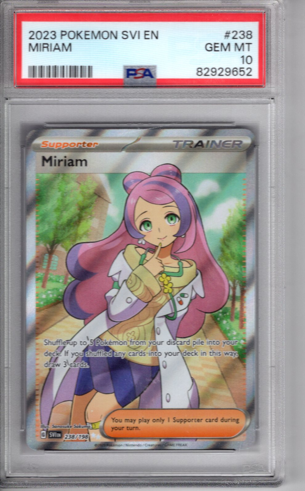 Scarlet & Violet Base Set Miriam Double Rare PSA 10 Scarlet & Violet Base Set Miriam Double Rare PSA 10