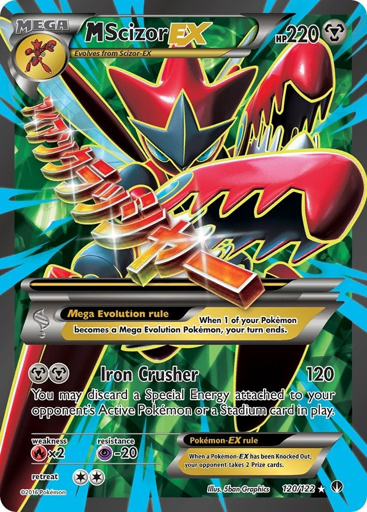 Image for M Scizor EX (Full Art) (120/122) (BKP) - Pokemon