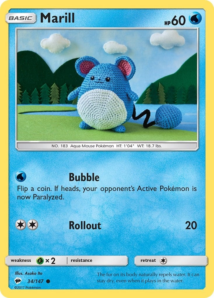 Image for Marill (34/147) (SM03) - Pokemon