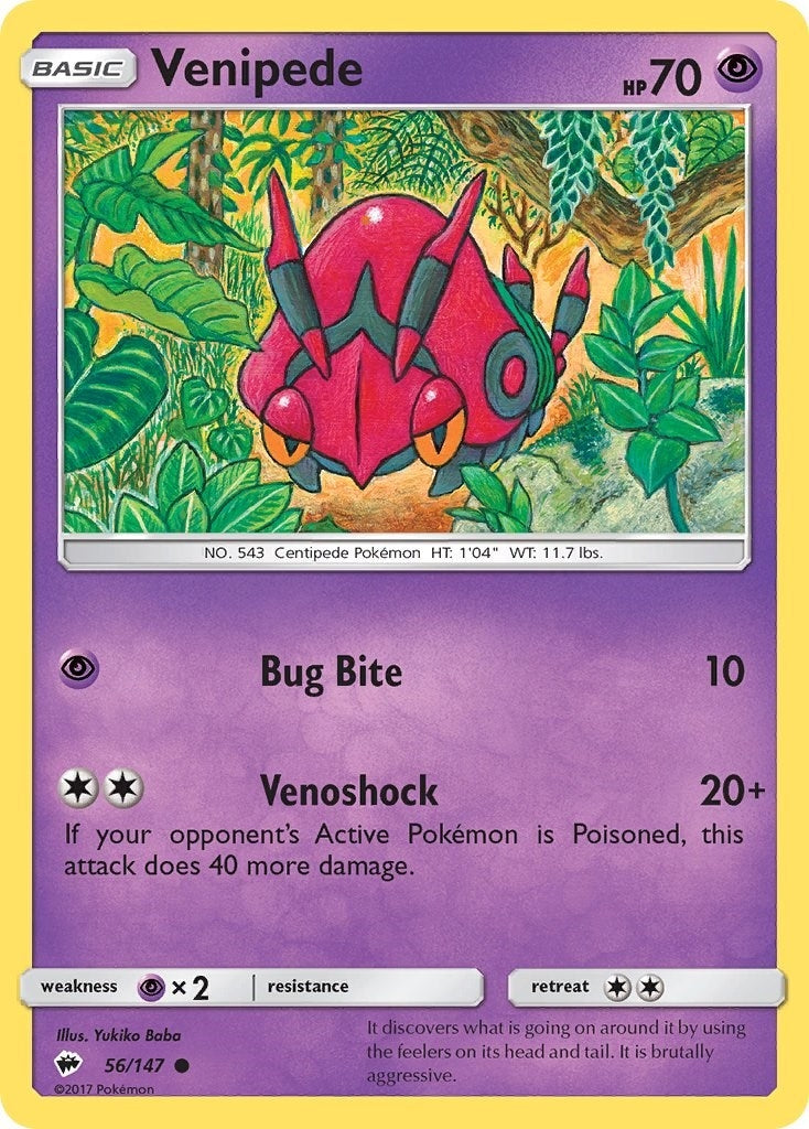 Image for Venipede (56/147) (SM03) - Pokemon