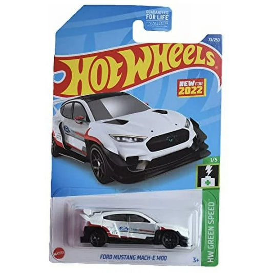 Hot Wheels HW Green Speed White Ford Mustang Mach-E 1400