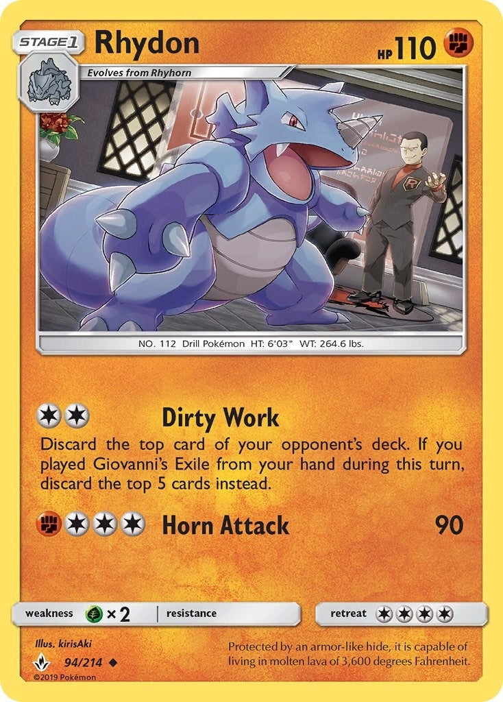 Image for Rhydon (94/214) (SM10) - Pokemon