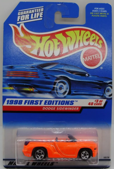 Hot Wheels 1998 First Editions Orange Dodge Sidewinder