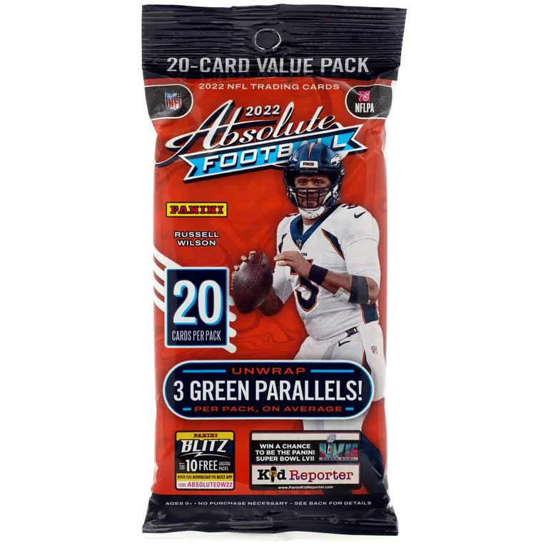 2022 Absolute Football 20 Card Value Pack – Let's Play TCG