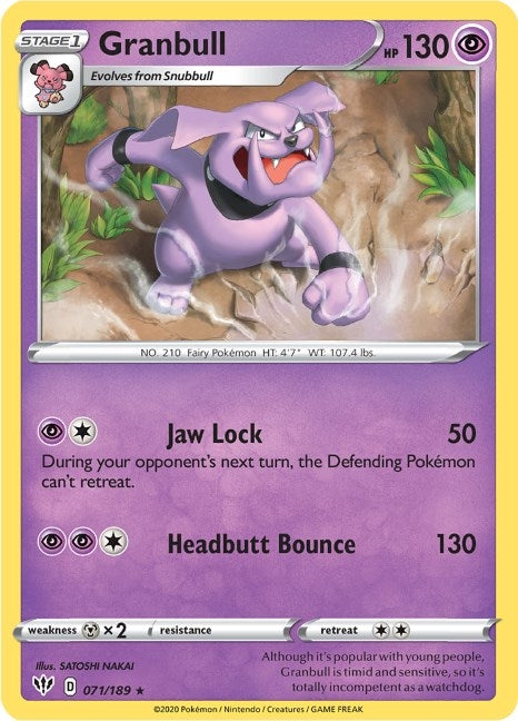 Image for Granbull (071/189) (SWSH03) - Pokemon