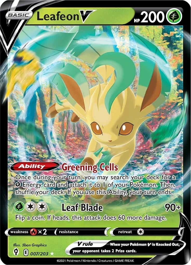 Image for Leafeon V (007/203) (SWSH07) - Pokemon
