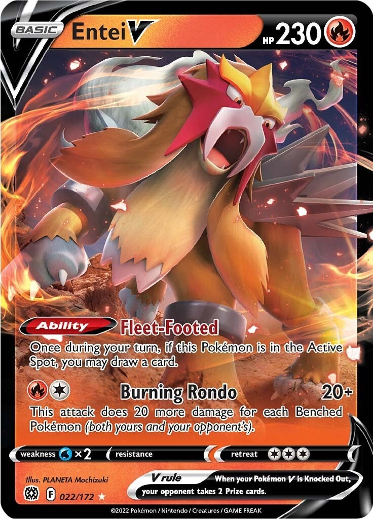 Image for Entei V (022/172) (SWSH09) - Pokemon