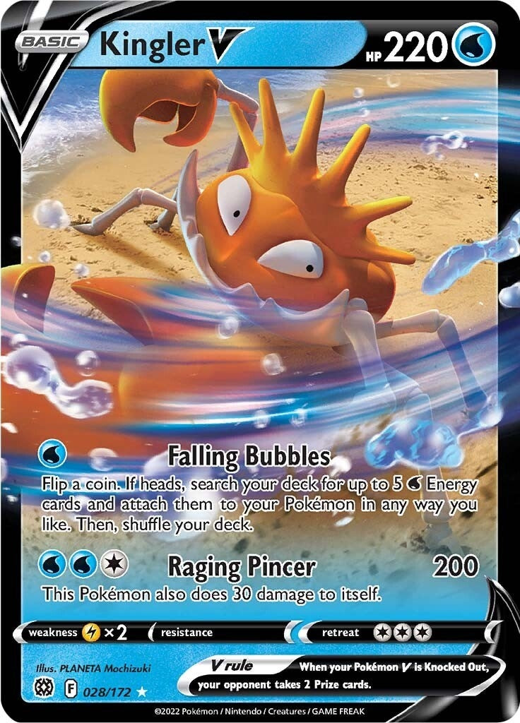 Image for Kingler V (028/172) (SWSH09) - Pokemon