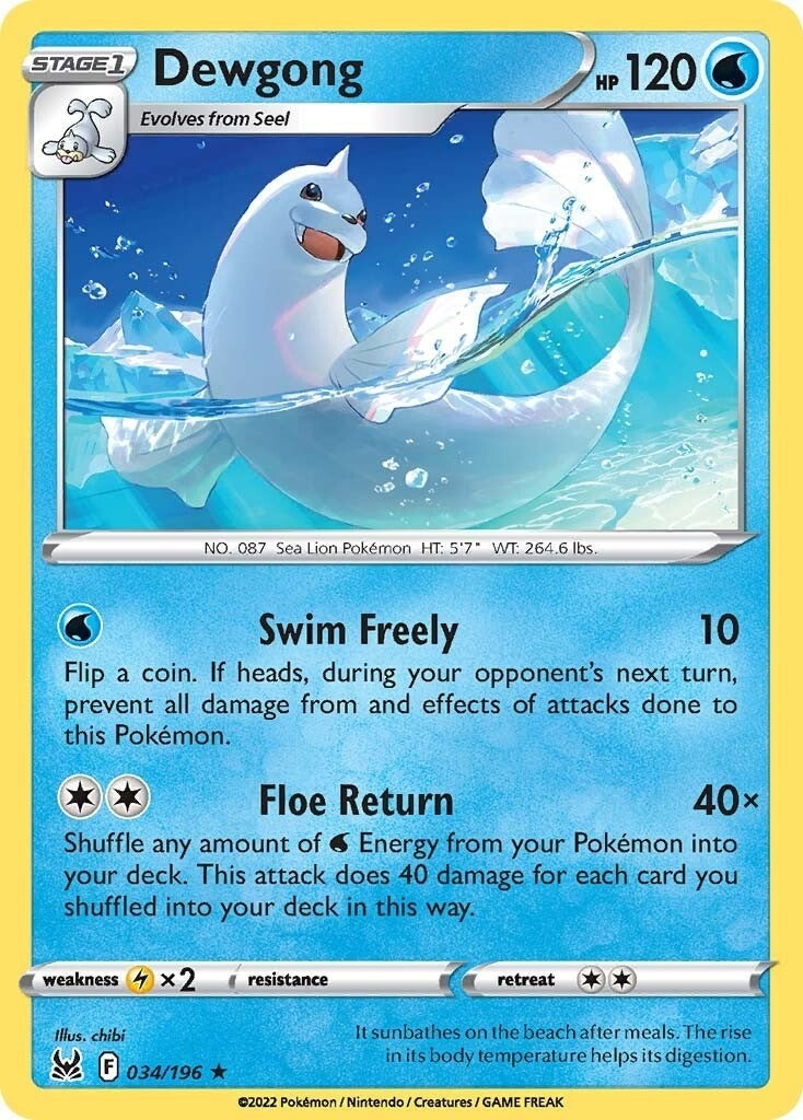 Image for Dewgong (034/196) (SWSH11) - Pokemon