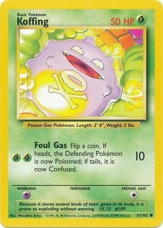 Image for Koffing (051/102) (BS) - Pokemon