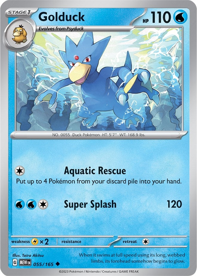 Image for Golduck (055/165) (MEW) - Pokemon