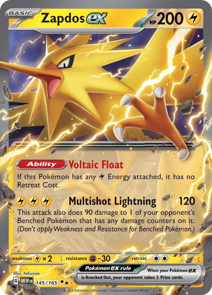 Image for Zapdos ex (145/165) (MEW) - Pokemon