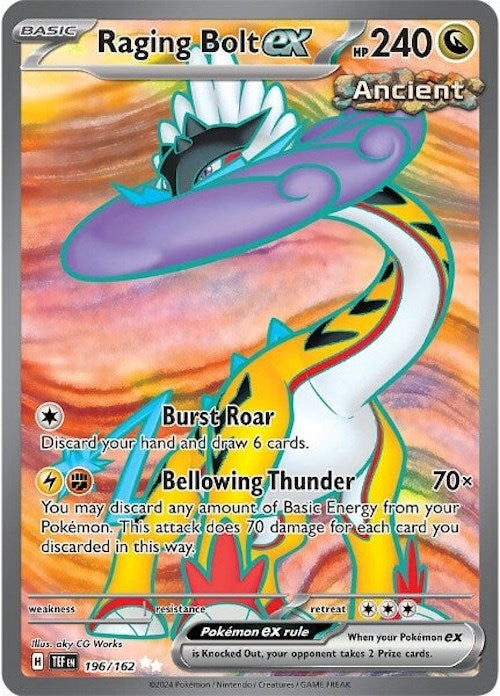 Image for Raging Bolt ex (196/162) (TEF) - Pokemon