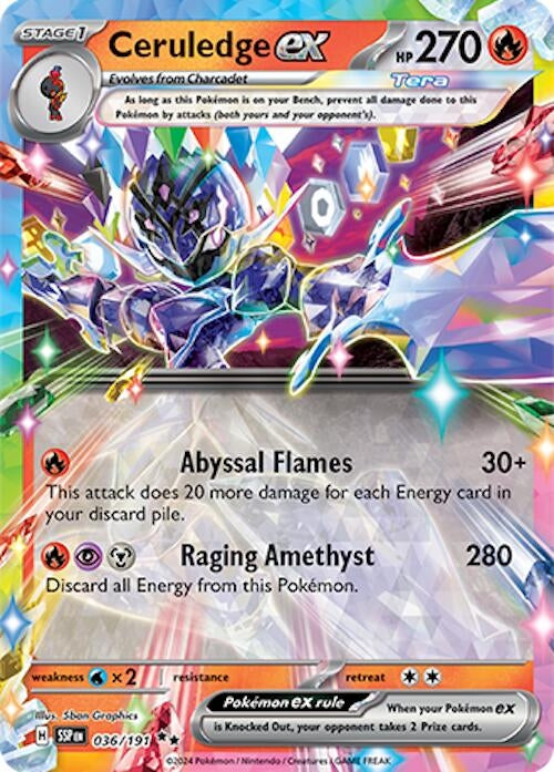 Image for Ceruledge ex (036/191) (SSP) - Pokemon