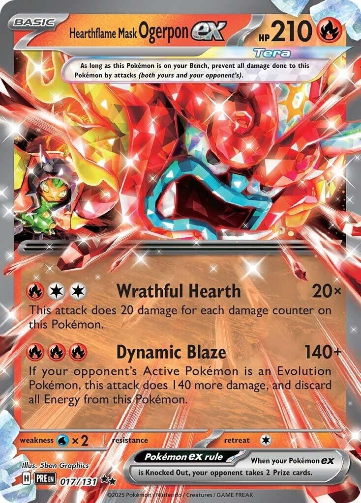 Image for Hearthflame Mask Ogerpon ex (017/131) (PRE) - Pokemon