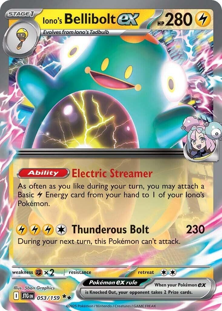 Image for Iono's Bellibolt ex (053/159) (JTG) - Pokemon