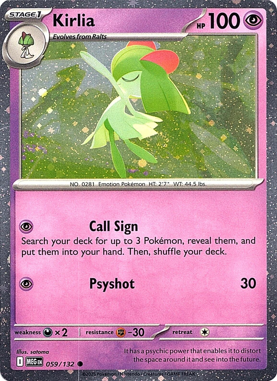 Image for Kirlia (Cosmos Holo) (059/132) (MCAP) - Pokemon