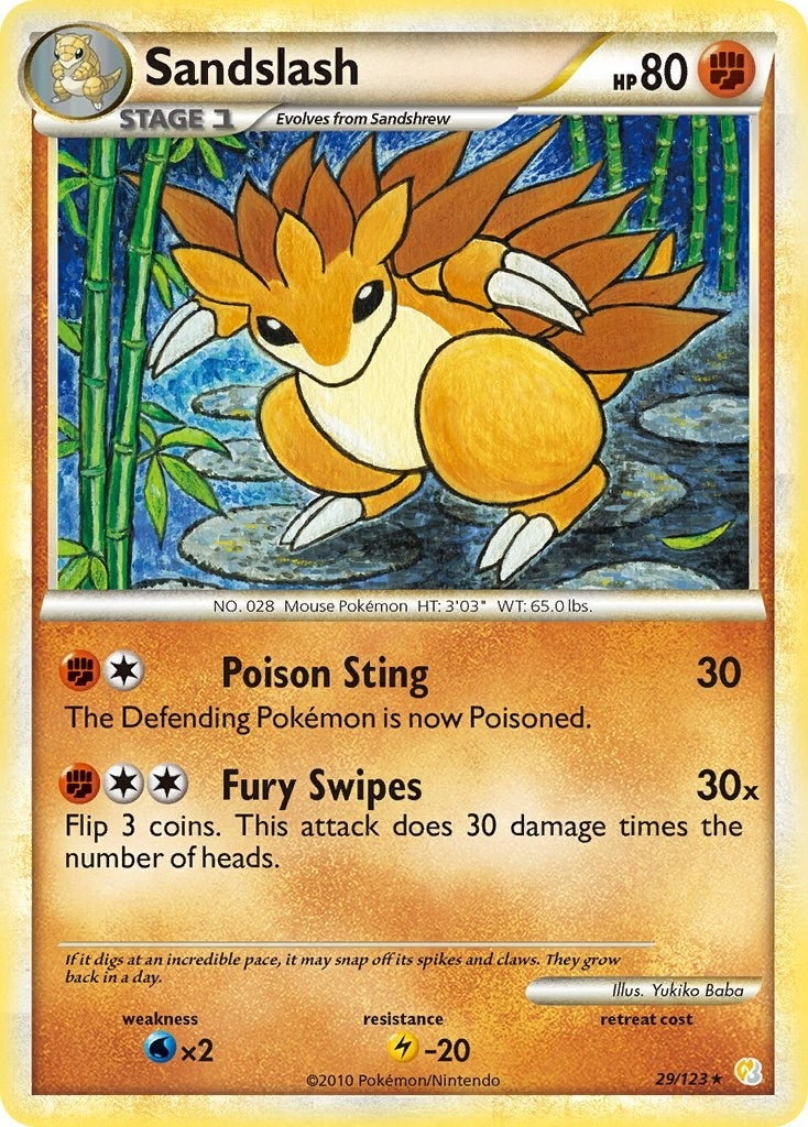 Image for Sandslash (29/123) (HS) - Pokemon