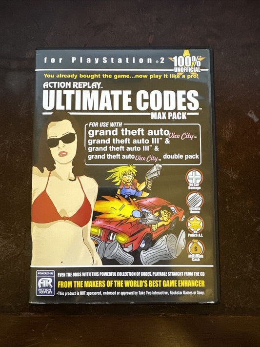 Action Replay Ultimate Codes Max Pack PS2