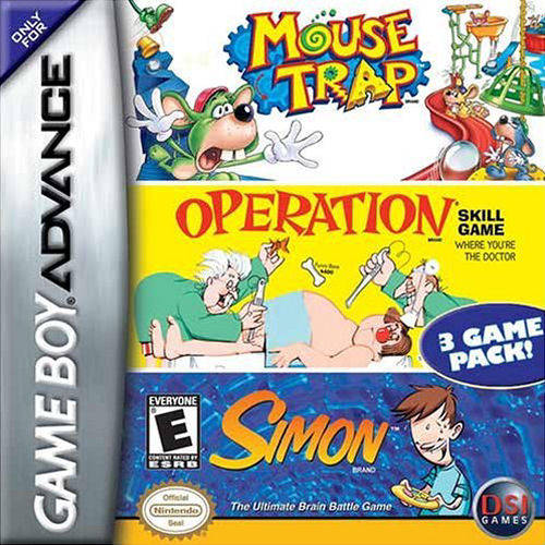 Operation, Mouse Trap, Simon Board Games GBA