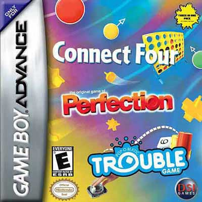 Connect Four, Perfection, Trouble Board Games GBA