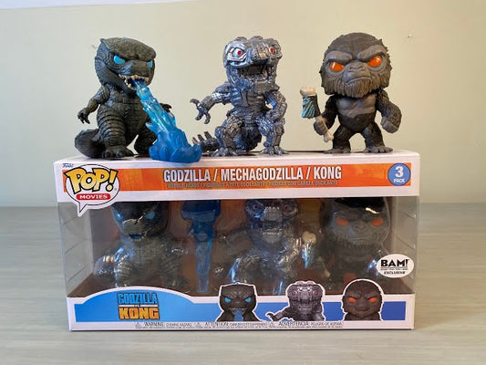 Godzilla/Mechagodzilla/Kong 3 Pack