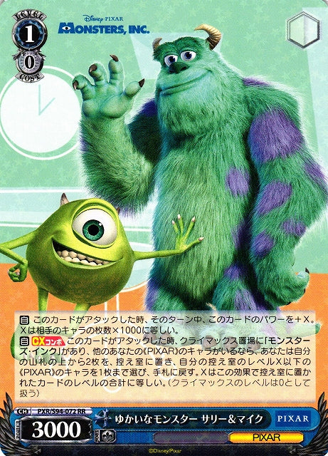 Sully Mike Wazowski Monsters, INC. PXR/S94-072 RR