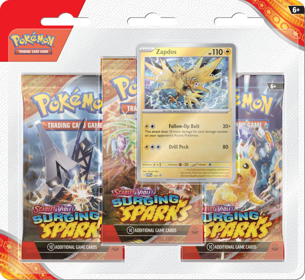 Scarlet & Violet Surging Sparks 3-Pack Blister