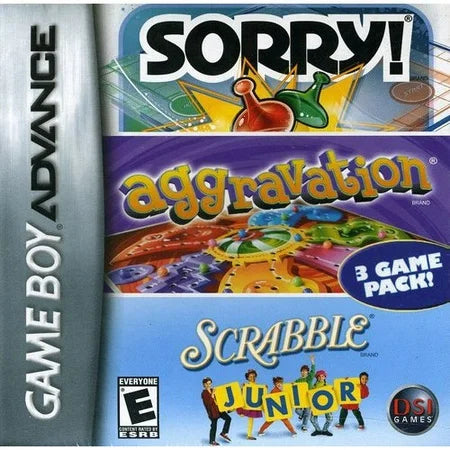 Aggravation, Scrabble Junior, Sorry! Board Games GBA