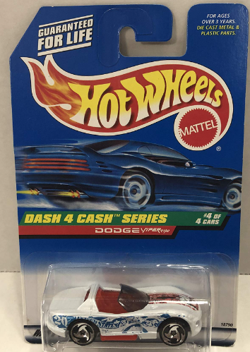 Hot Wheels Dash 4 Cash White Dodge Viper RT 10