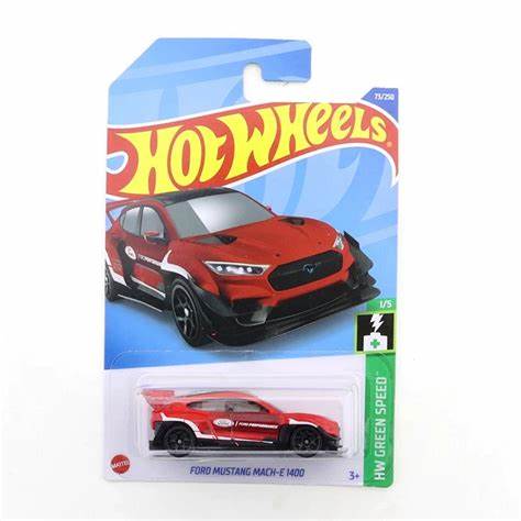 Hot Wheels HW Green Speed Red Ford Mustang Mach-E 1400