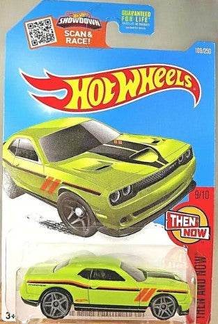 Hot Wheels Then and Now Green '15 Dodge Challenger SRT