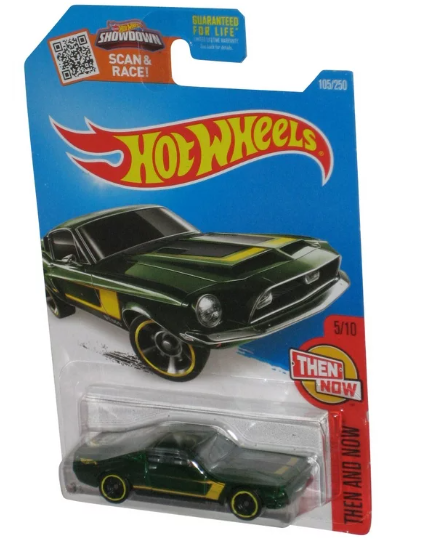 Hot Wheels Then and Now Green '68 Shelby GT500