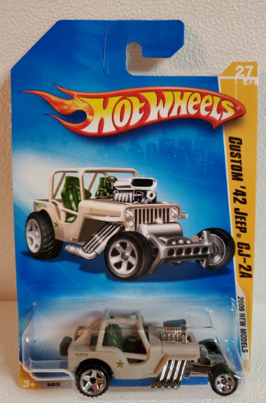 Hot Wheels 2009 New Models Grey Custom '42 Jeep CJ-2A